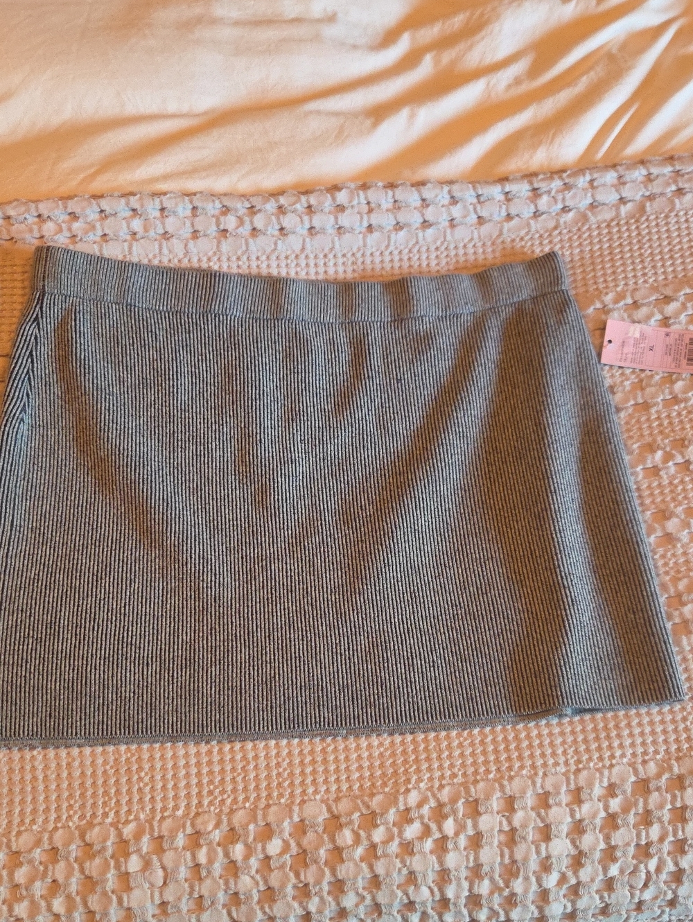 wild fable Ribbed Knit Mini Skirt - Gray